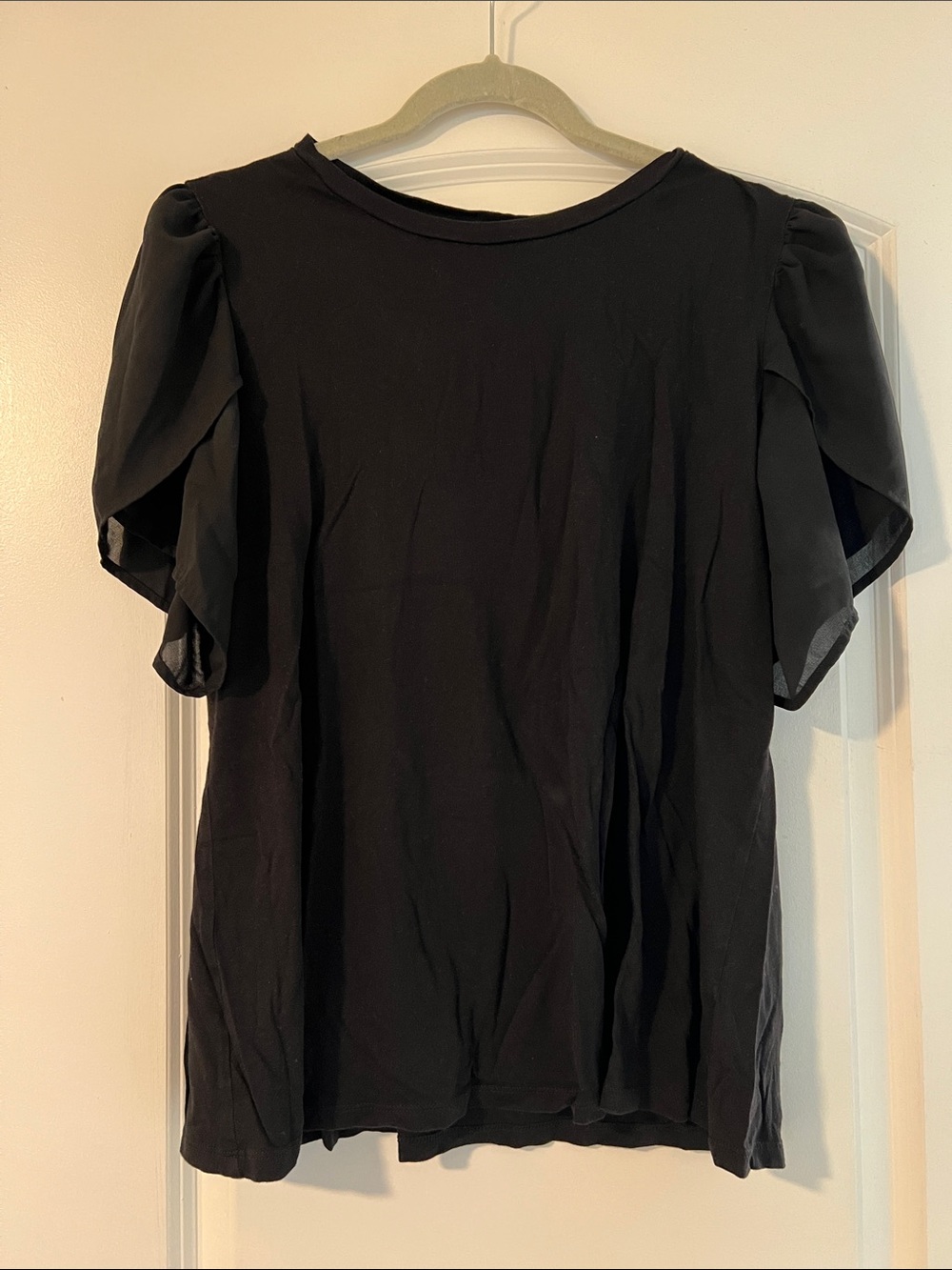 Michael Kors Black Puff Sleeve Women’s Top